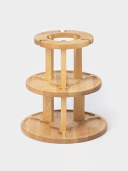 Менажница Adelica, 3-х ярусная с подставкой для вина, d=30×1.8 см, d=26×1.8 см, d=20×1.8 см, дерево берёза, в подарочной коробке