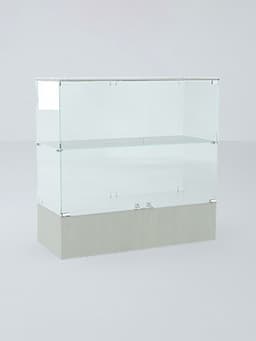 Прилавок П 108, 1020×450×990 мм, ЛДСП, стекло, серый