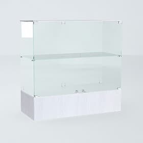 Прилавок П 108, 1020×450×990 мм, ЛДСП, стекло, белый