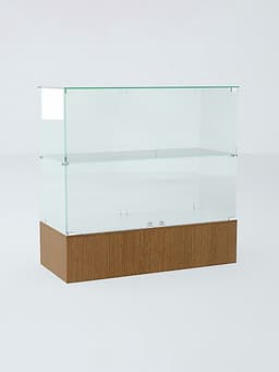 Прилавок П 106, 1020×450×990 мм, ЛДСП, стекло, ноче гварнери