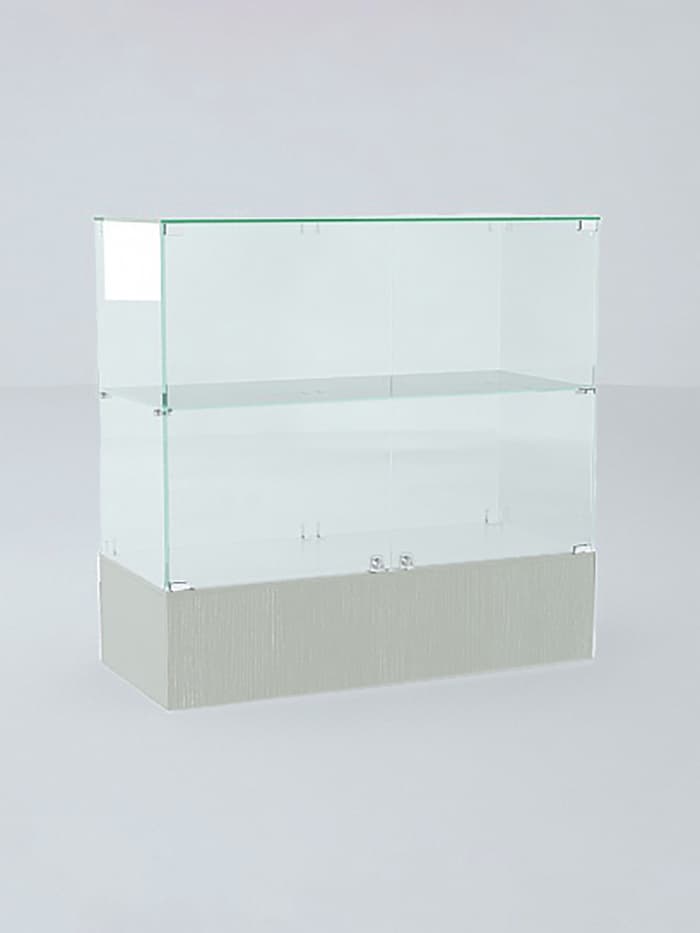 Прилавок П 106, 1020×450×990 мм, ЛДСП, стекло, серый