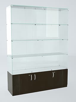 Витрина В 152 ВД, 1520×450×2050, ЛДСП, стекло, цвет венге