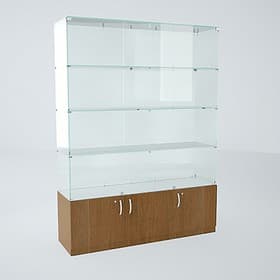 Витрина В 152 ВД, 1520×450×2050, ЛДСП, стекло, ноче гварнери