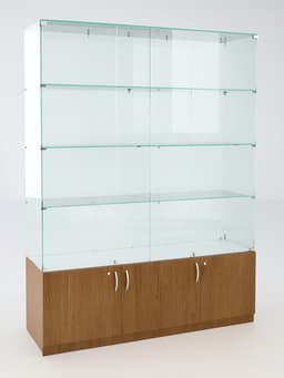 Витрина В 152 ВД, 1520×450×2050, ЛДСП, стекло, ноче гварнери