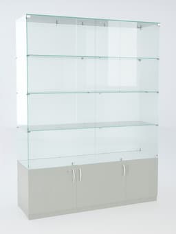Витрина В 152 вд, 1520×450×2050, ЛДСП, стекло, серая