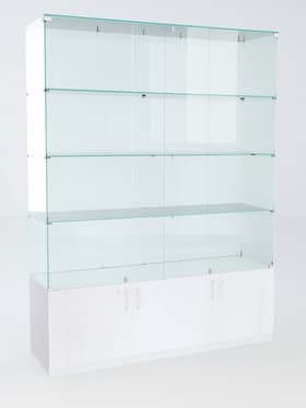Витрина В 152 ВД, 1520×450×2050, ЛДСП, стекло, белая
