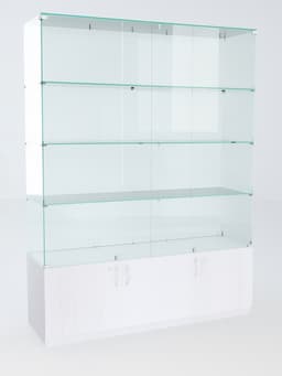 Витрина В 152 ВД, 1520×450×2050, ЛДСП, стекло, белая