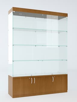 Витрина В 154 ВД, 1520×450×2150, ЛДСП, стекло, ноче гварнери