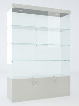 Витрина В 154 ВД, 1520×450×2150, ЛДСП, стекло, серая