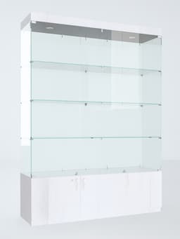 Витрина В 154 ВД, 1520×450×2150, ЛДСП, стекло, белая