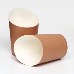 Упаковка для картофеля фри, крафт-белый, стаканчик, 11×8×6 см