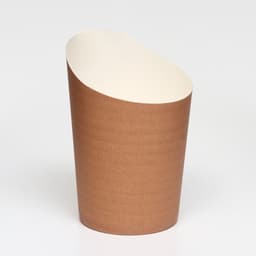 Упаковка для картофеля фри, крафт-белый, стаканчик, 11×8×6 см