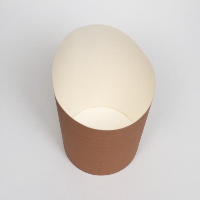 Упаковка для картофеля фри, крафт-белый, стаканчик, 11×8×6 см