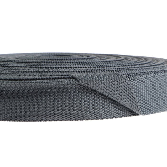Стропа ременная 30 мм, для окантовки eva ковриков, катушка 50 м, тёмно-серая
