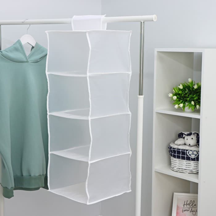 Органайзер подвесной «Стейт», 4 отделения, 80×30×30 см, белый