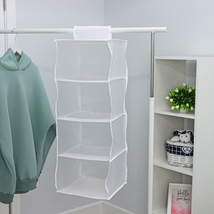 Органайзер подвесной «Стейт», 4 отделения, 80×30×30 см, белый