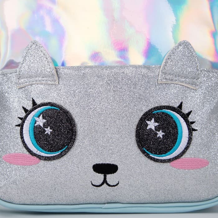 Рюкзак детский для девочки с блестящим карманом «Котенок», 27×23×10 см