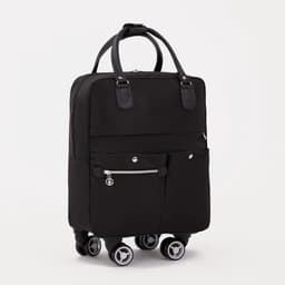Сумка дорожная 18" на 4 колёсах, отдел на молнии, 4 наружных кармана, чёрная