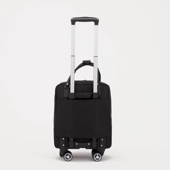 Сумка дорожная 18" на 4 колёсах, отдел на молнии, 4 наружных кармана, чёрная