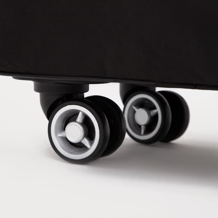 Сумка дорожная 18" на 4 колёсах, отдел на молнии, 4 наружных кармана, чёрная