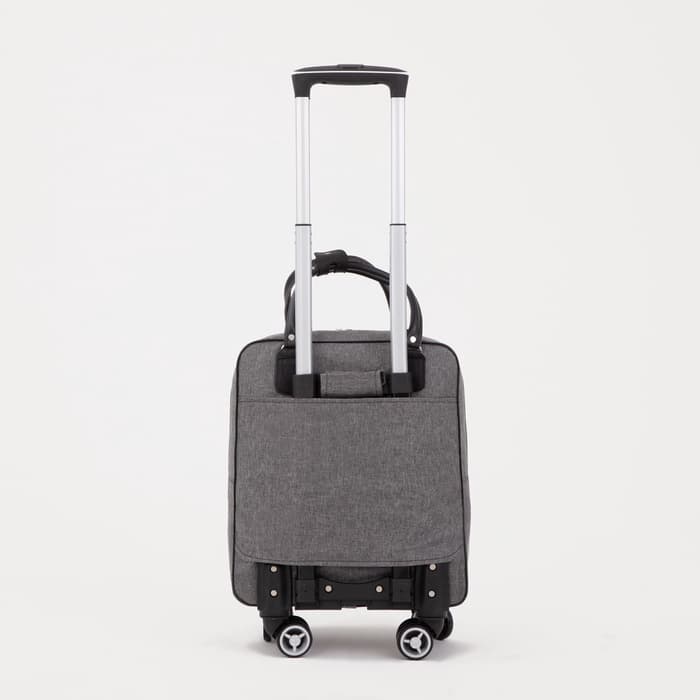 Сумка дорожная 18" на 4 колёсах, отдел на молнии, 4 наружных кармана, серая
