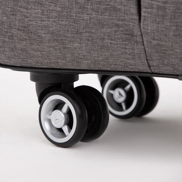 Сумка дорожная 18" на 4 колёсах, отдел на молнии, 4 наружных кармана, серая