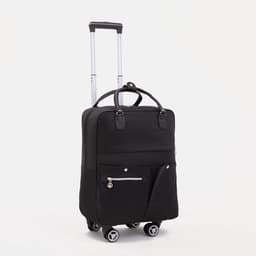 Сумка дорожная 2 в 1 на 4 колёсах 20", отдел на молнии, 4 наружных кармана, чёрная