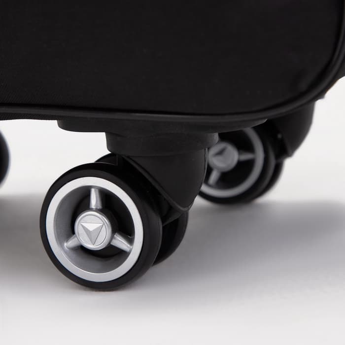 Сумка дорожная 2 в 1 на 4 колёсах 20", отдел на молнии, 4 наружных кармана, чёрная