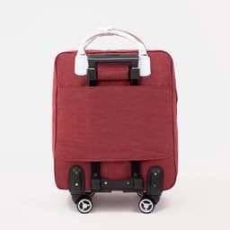 Сумка дорожная 2 в 1 на 4 колёсах 20", отдел на молнии, 4 наружных кармана, бордовая