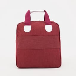 Сумка дорожная 2 в 1 на 4 колёсах 20", отдел на молнии, 4 наружных кармана, бордовая