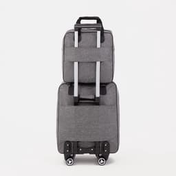 Сумка дорожная 2 в 1 на 4 колёсах 20", отдел на молнии, 4 наружных кармана, серая