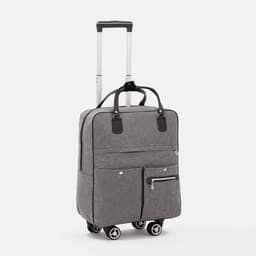 Сумка дорожная 2 в 1 на 4 колёсах 20", отдел на молнии, 4 наружных кармана, серая