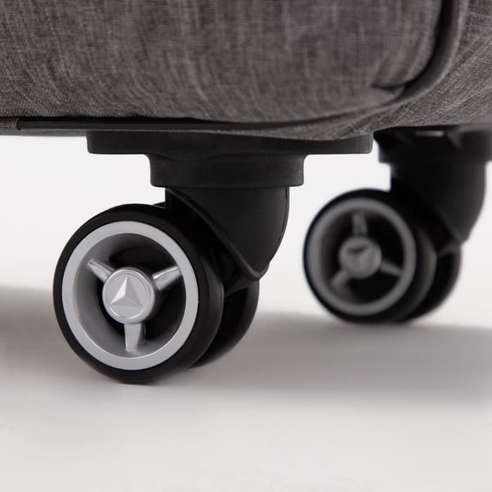 Сумка дорожная 2 в 1 на 4 колёсах 20", отдел на молнии, 4 наружных кармана, серая