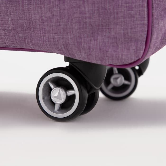Сумка дорожная 2 в 1 на 4 колёсах 20", отдел на молнии, 4 наружных кармана, фиолетовая