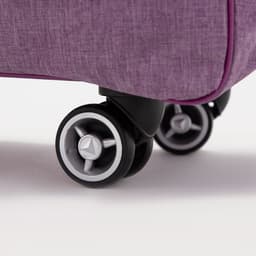 Сумка дорожная 2 в 1 на 4 колёсах 20", отдел на молнии, 4 наружных кармана, фиолетовая