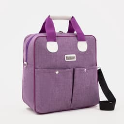 Сумка дорожная 2 в 1 на 4 колёсах 20", отдел на молнии, 4 наружных кармана, фиолетовая