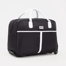 Сумка дорожная 20" на 2 колёсах, отдел на молнии, наружный карман, чёрная