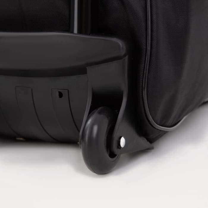 Сумка дорожная 20" на 2 колёсах, отдел на молнии, наружный карман, чёрная
