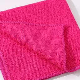 Салфетка универсальная Доляна, 220 г/м², 30×30 см, микрофибра, c оверлоком, розовая