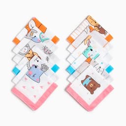 Платки носовые детские «Крошка Я. Зверята», 21×21 см, набор 12 шт., хлопок 100%, МИКС