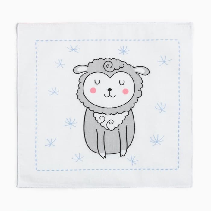 Платки носовые детские «Крошка Я. Зверята», 21×21 см, набор 12 шт., хлопок 100%, МИКС