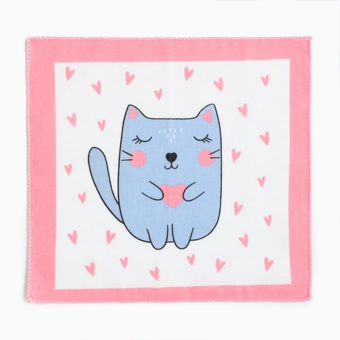 Платки носовые детские «Крошка Я. Зверята», 21×21 см, набор 12 шт., хлопок 100%, МИКС