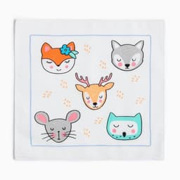 Платки носовые детские «Крошка Я. Зверята», 21×21 см, набор 12 шт., хлопок 100%, МИКС