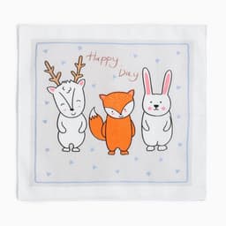 Платки носовые детские «Крошка Я. Зверята», 21×21 см, набор 12 шт., хлопок 100%, МИКС