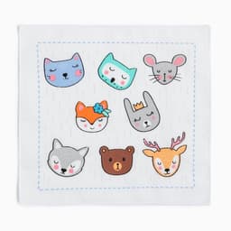 Платки носовые детские «Крошка Я. Зверята», 21×21 см, набор 12 шт., хлопок 100%, МИКС