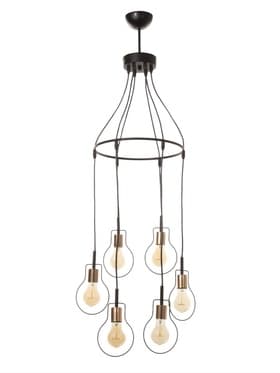Люстра BayerLux 2719/6, E27, 40 Вт, 38×38×118 см, чёрно-золотая