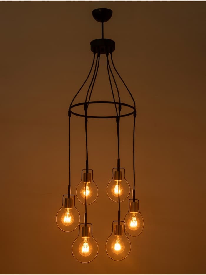 Люстра 2719/6 E27 40 Вт черно-золотой 54×54×40 см BayerLux