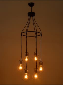 Люстра 2719/6 E27 40 Вт черно-золотой 54×54×40 см BayerLux