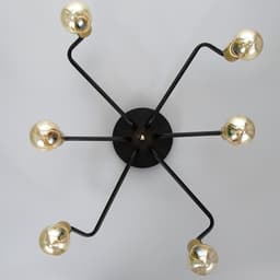 Люстра 2721/6 E27 40 Вт черно-золотой 60×60×30 см