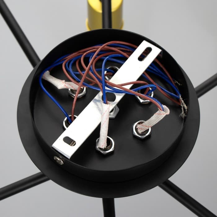 Люстра 2721/6 E27 40 Вт черно-золотой 60×60×30 см